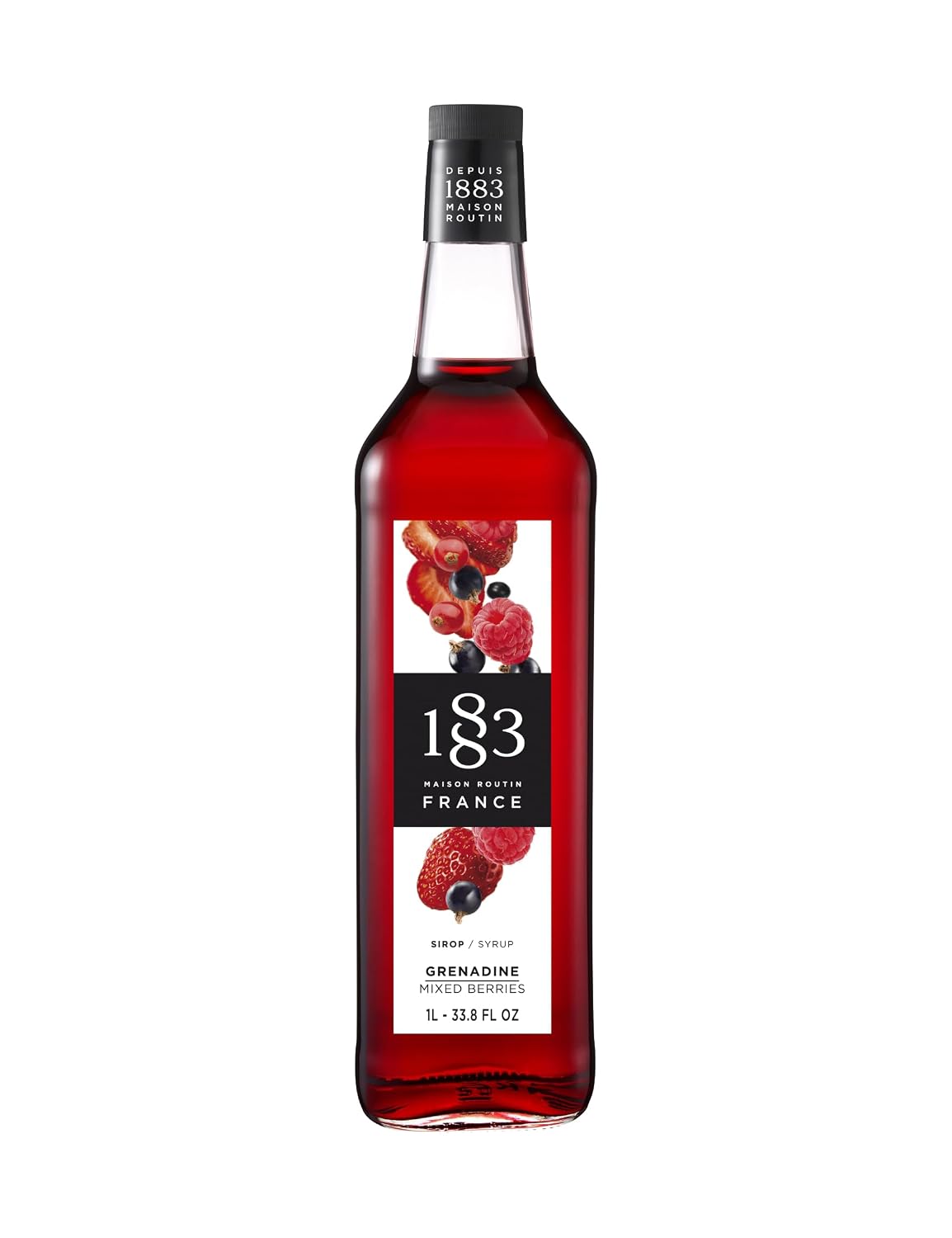 1883 Maple Syrup for Drinks, Made in France, 1 Liter Glass Bottle
