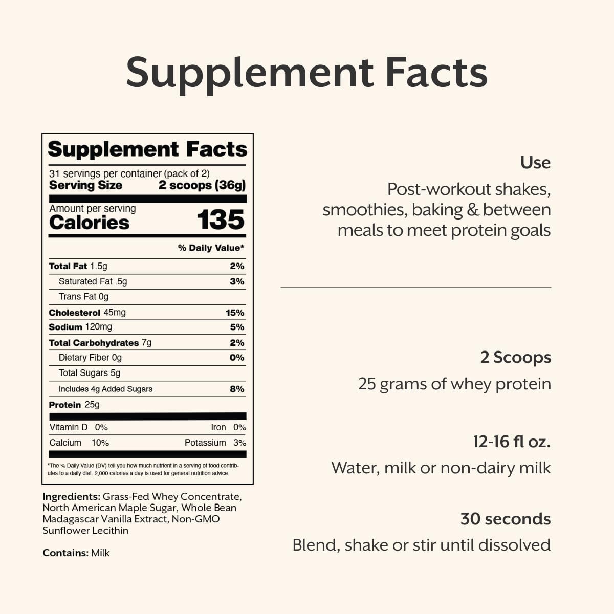 ProMix Nutrition Whey Protein Powder, Unflavored - 5 lb (Pack of 2)