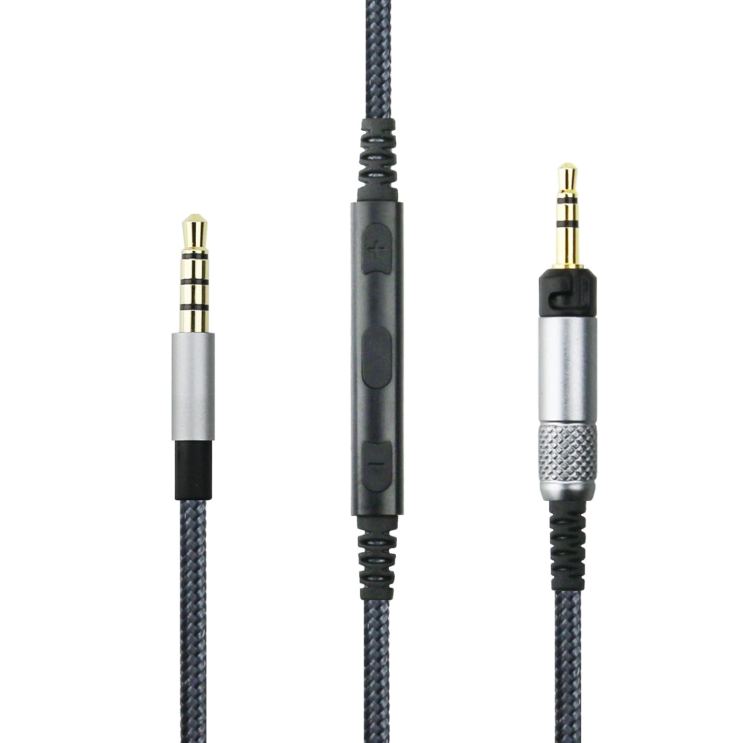 Fantasia Cable Compatible with Sennheiser HD598, HD598 SE, HD518, HD598Cs, HD599, HD569, HD579 Headphones, Remote Volume Mic for iPhone 4.3FT