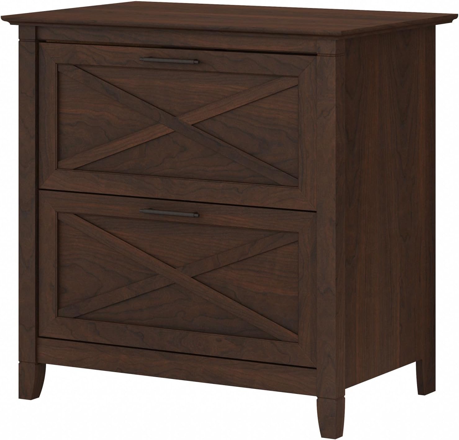 Bush Home Key West 2 Drawer Lateral File Cabinet in Washed Gray, Document Storage for Home Office, Accent Chest with Drawers