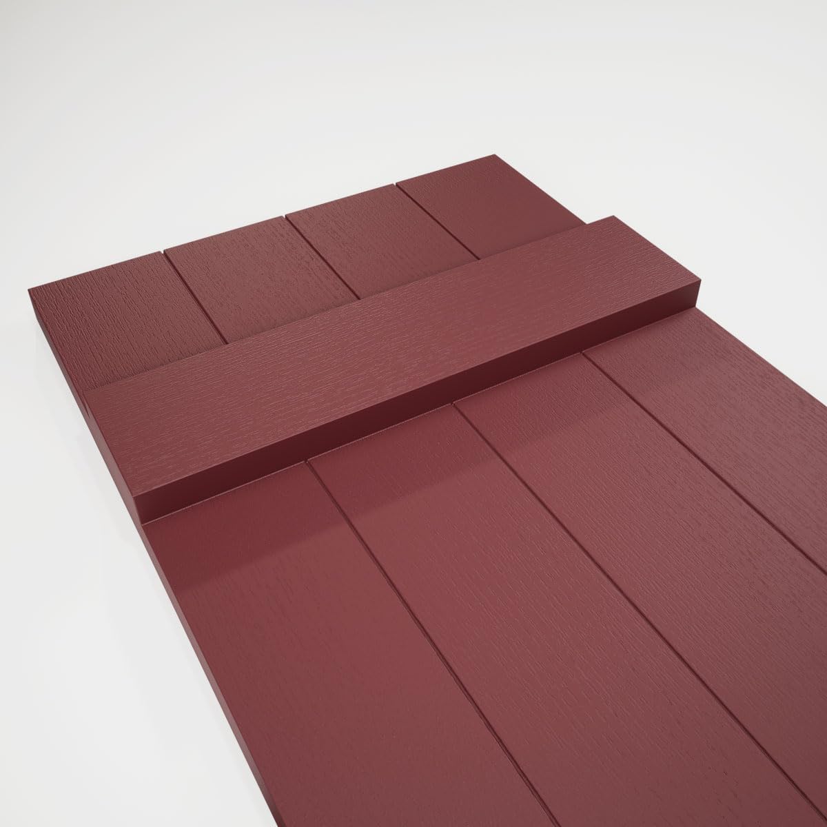 14"W x 59"H Lifetime Vinyl, Standard Four Board Joined, Board-n-Batten Shutters, w/Installation Shutter-Lok's & Matching Screws (Per Pair), Forest Green
