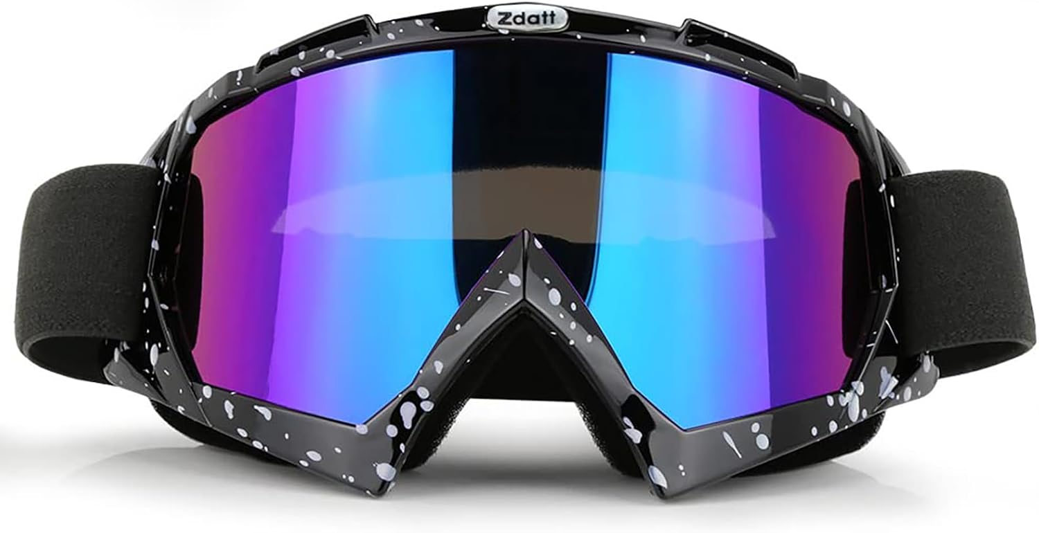 Dirt Bike Goggles, ATV Motorcycle UTV MX OTG Accessories Goggle Glasses & Anti Fog Ski Goggles, Racing Skiing Dirtbike