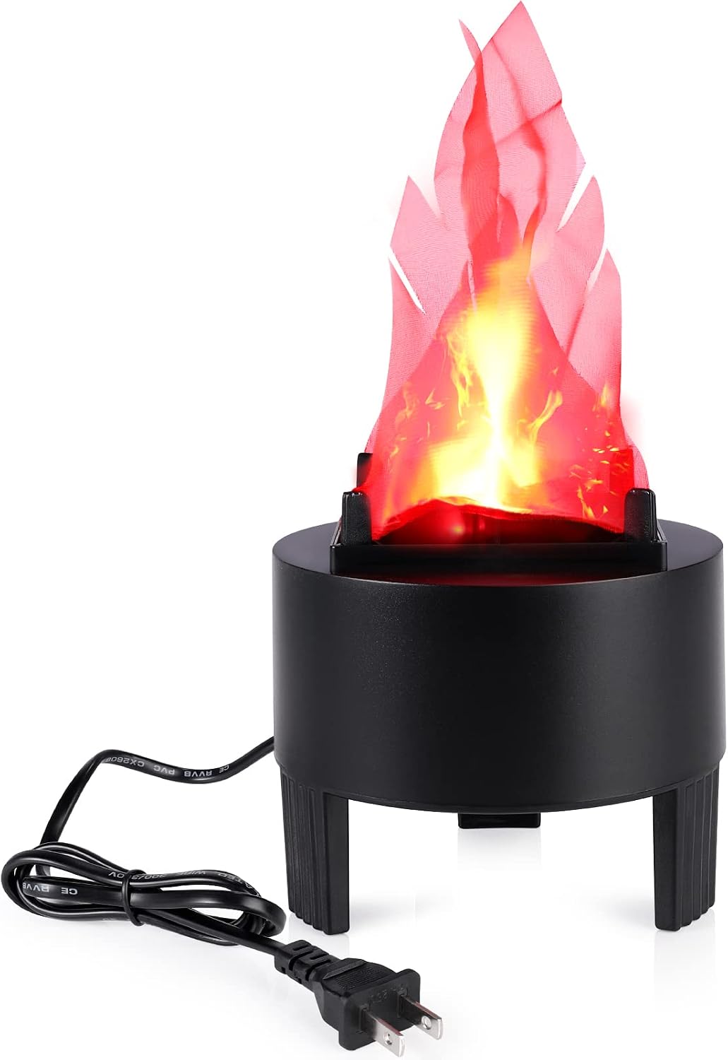 TOPCHANCES 3D LED Fake Fire Flame110v Effect Fake Campfire Decoration, Artificial Flame Effect Light Electronic Fire Fake Flame