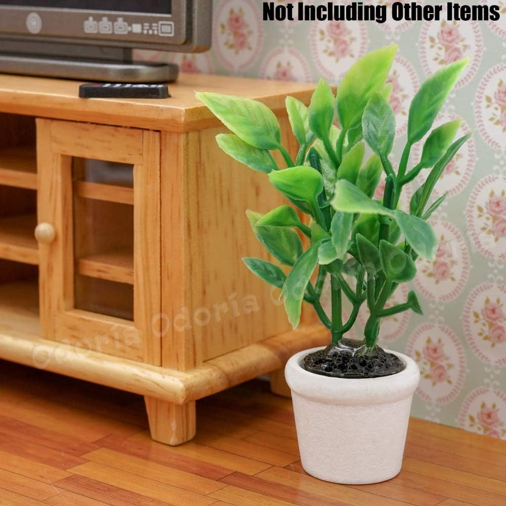 Odoria 1/12 Miniature Green Plants Dollhouse Decoration Accessories