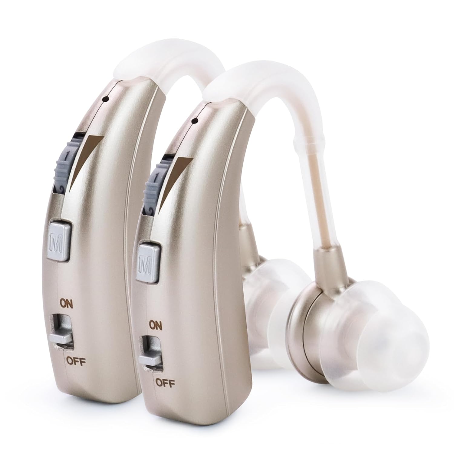 Digital Hearing Amplifiers Qty 2 (Modern Blue) 500hr Battery by Britzgo BHA-220D
