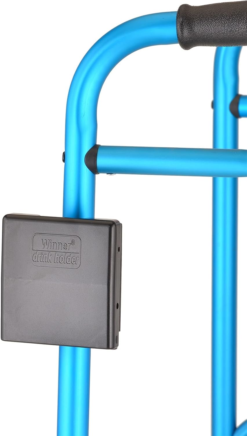 NOVA Adjustable Cup Holder for Walkers, Rollators & Wheelchairs – Folding Drink Holder Fits 3/4”, 7/8” & 1” Tubes, Holds 2.25”–3.75” Cups, Durable, Easy Install