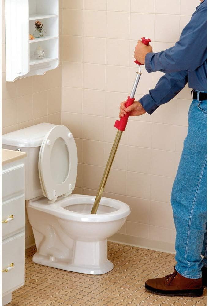 RIDGID 59802 K-6DH Hybrid Toilet Snake Auger with 6' Heavy-Duty Drop Head Tri-Wrap Cable, Manual or Cordless Drill Operated Plumbing
