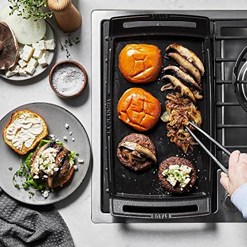 Staub Cast Iron 18.5 x 9.8-inch Plancha/Double Burner Griddle, Made in France
