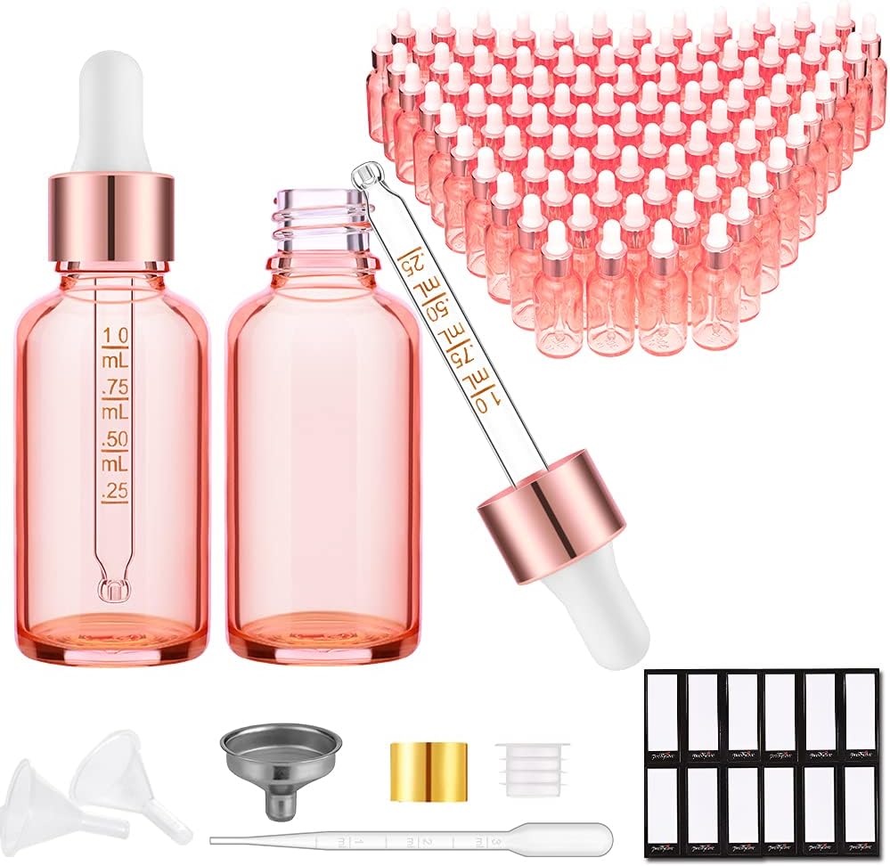 PrettyCare Glass Eye Dropper Bottles 99 Pack