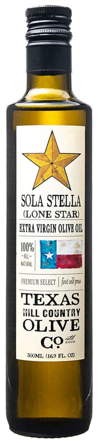 Texas Hill Country Olive Co Terra Verde Extra Virgin Olive Oil - Cold Pressed EVOO Gourmet Olive Oil - Rich & Fruity - Perfect for Finishing & Dressing - Award Winning & Made in Texas (8.5 oz)