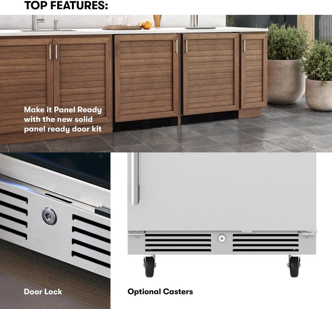 Zephyr Presrv 15 Inch Slim Wine Fridge Beverage Refrigerator Under Counter