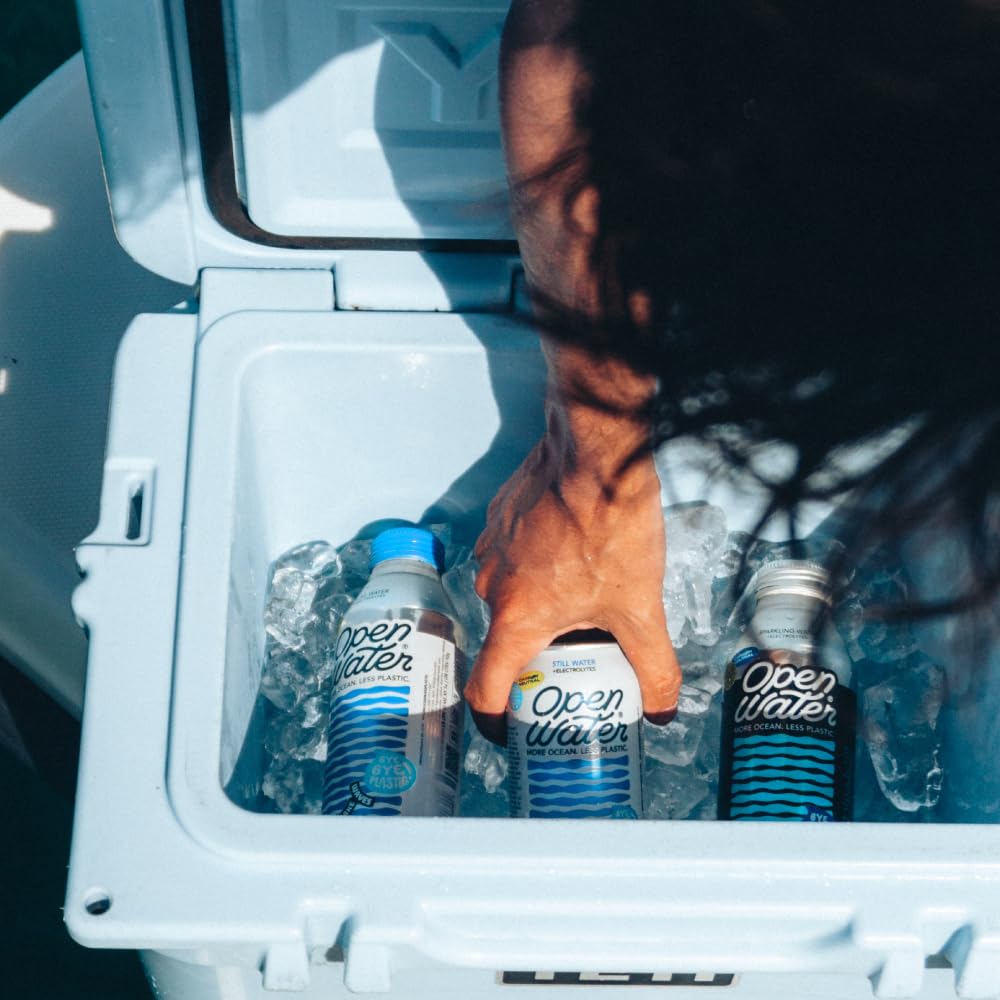 Open Water Still 12oz cans (2 cases, 24 cans) - Sustainable Aluminum Canned Still Water With Electrolytes - 7.0 pH Balanced BPA-Free Ultra-Purified Water