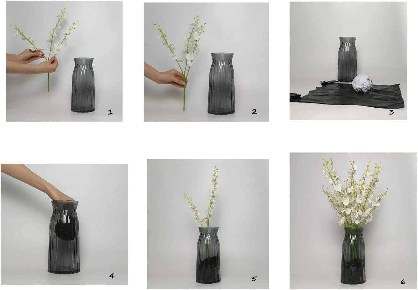 Yellow Artificial Flowers Orchids Silk Fake Flowers in Bulk, 12 Pcs (Each 38.5”), for Wedding Festive Party Home Office Decoration, No Include Vase