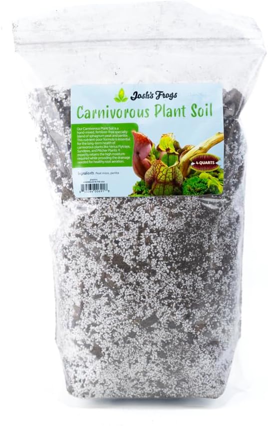 Josh's Frogs Carnivorous Plant Soil, 1 Quart | Venus Fly Traps/Pitchers/Sundews