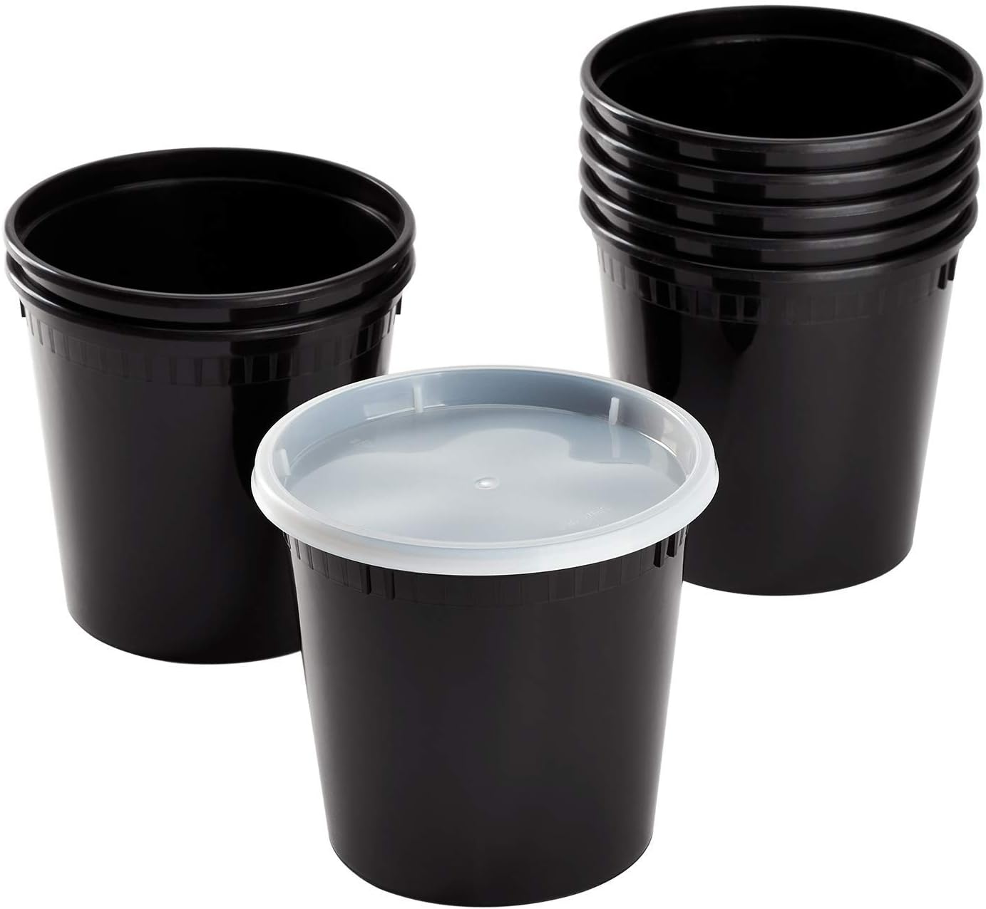 Karat [32oz - 240 ct] Clear PP Injection Molded Round Deli Containers with Lids (FP-IMDC32-PP)
