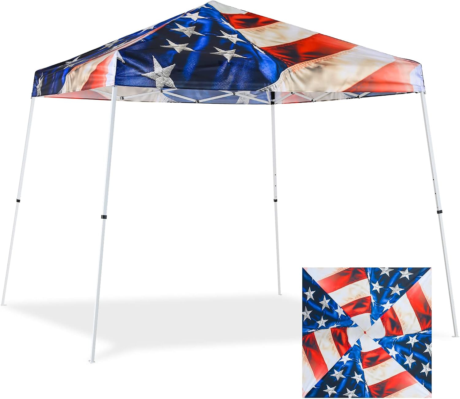 EAGLE PEAK 10x10 Slant Leg Pop Up Canopy Tent, Blue