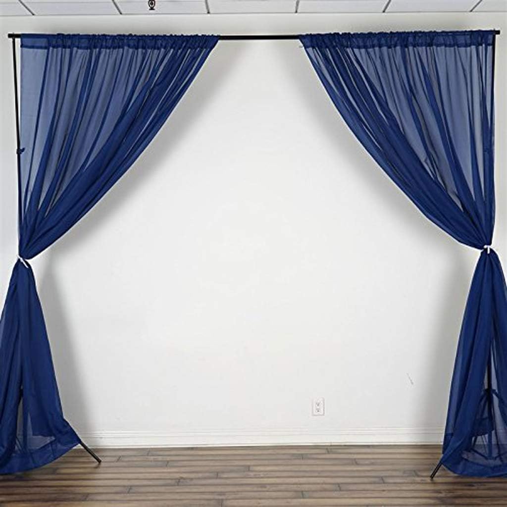 AK TRADING CO. 120" Wide (10Ft Wide) Sheer Voile Drape Panels for Backdrop, Wedding Events, Ceiling Drapes, Event Masking, & Decor - Select from 6ft to 50ft Length. (10 feet x 20 feet, Red)