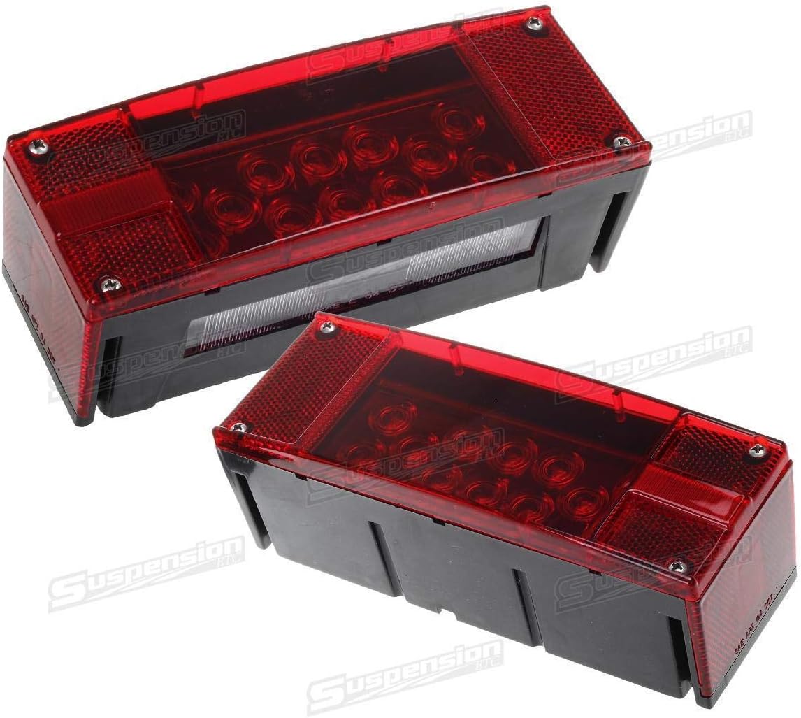 Left+Right/over 12 LED super diodes for each light/AUTO 2PCS 12V LED Submersible Low Profile Rectangular Trailer Lights