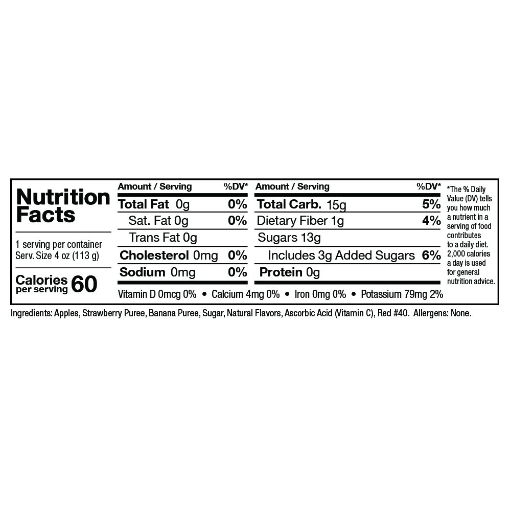 Zee Zees Mango Peach Applesauce Cups, Unsweetened, All Natural, No Sugar Added, 4 oz Cups, 24 pack