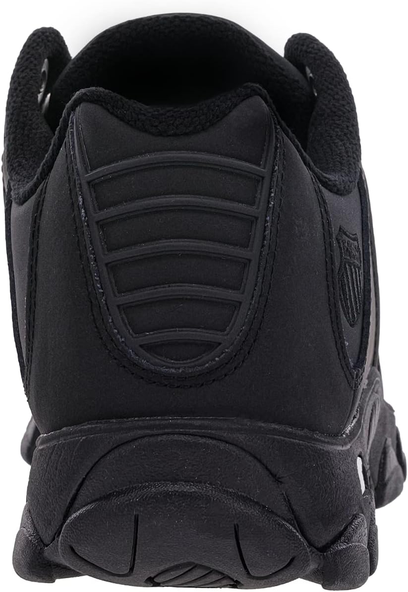 K-Swiss Men's ST329 CMF Sneaker, Wide Tennis Walking Shoes Leather Upper | Court Inspired, Tennis Heritage, Comfort Soft Cushioning, Arch Support, Wide Feet Fit, Chunky Silhouette, Classic Style.