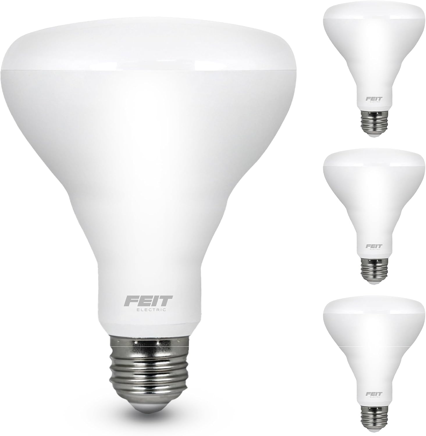 Feit Electric BR30 LED Light Bulbs, 65W Eq, Soft White, 3 Pack