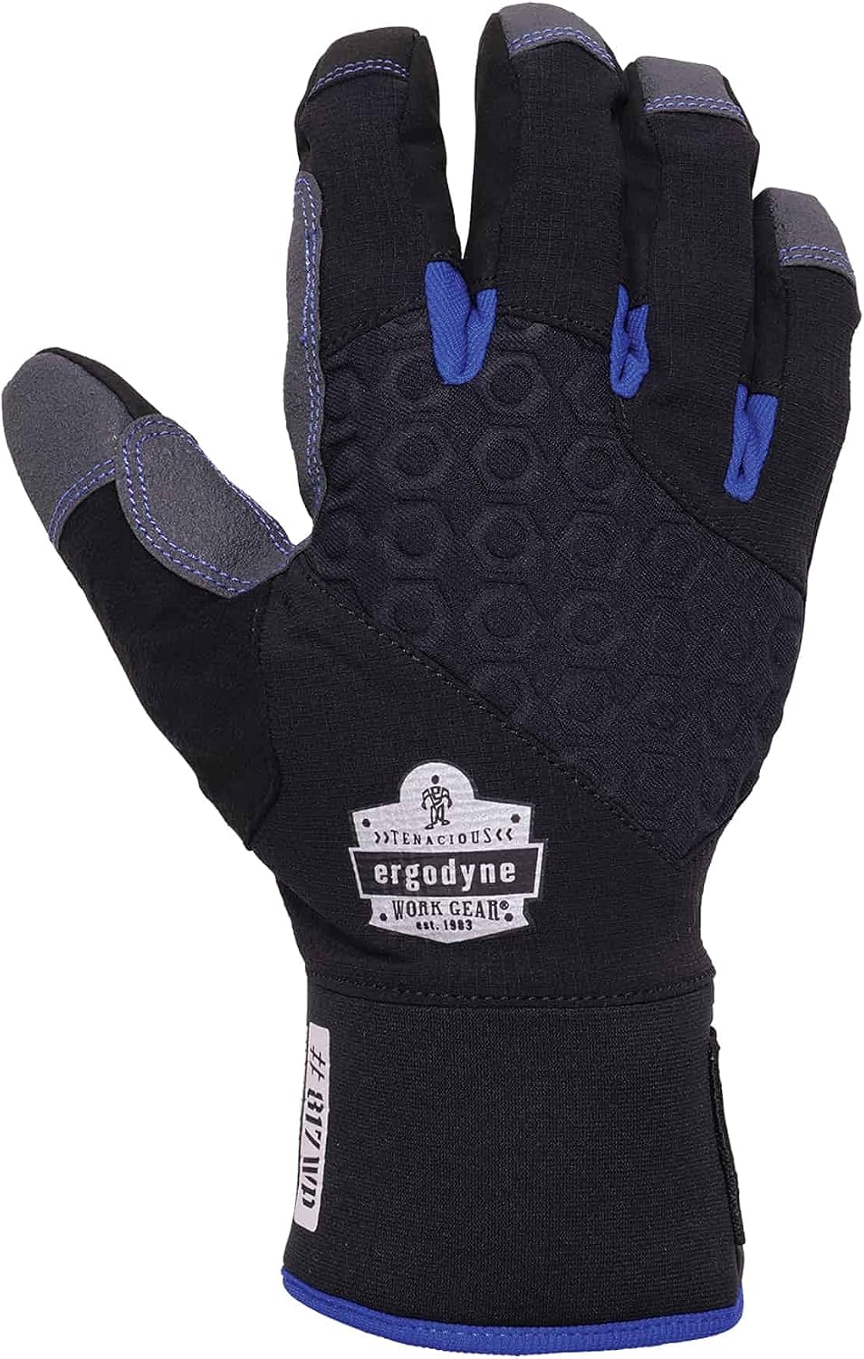 Ergodyne unisex adult Reinforced Thermal Waterproof Winter Work Gloves, Black, Large Pack of 1 US