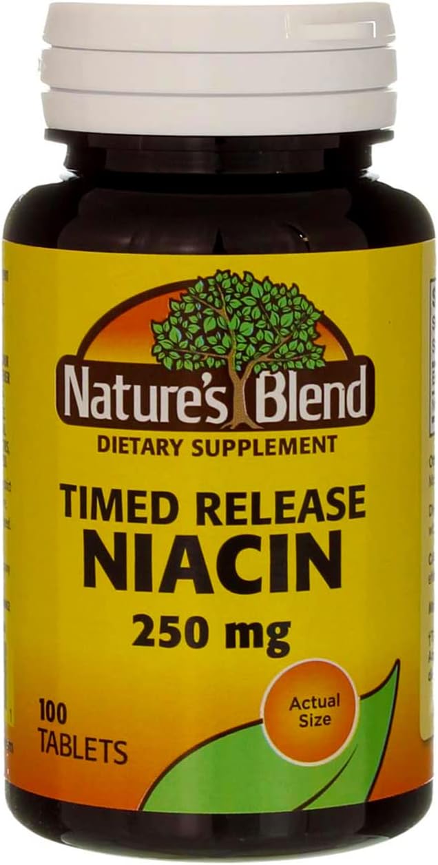 Nature's Blend Niacin Timed Release 250 mg 250 mg 100 Tabs
