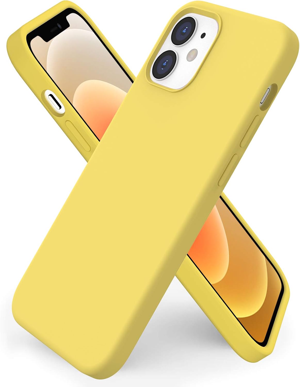 ORNARTO for iPhone 12 Mini Case, Slim Liquid Silicone Cover, Navy Blue