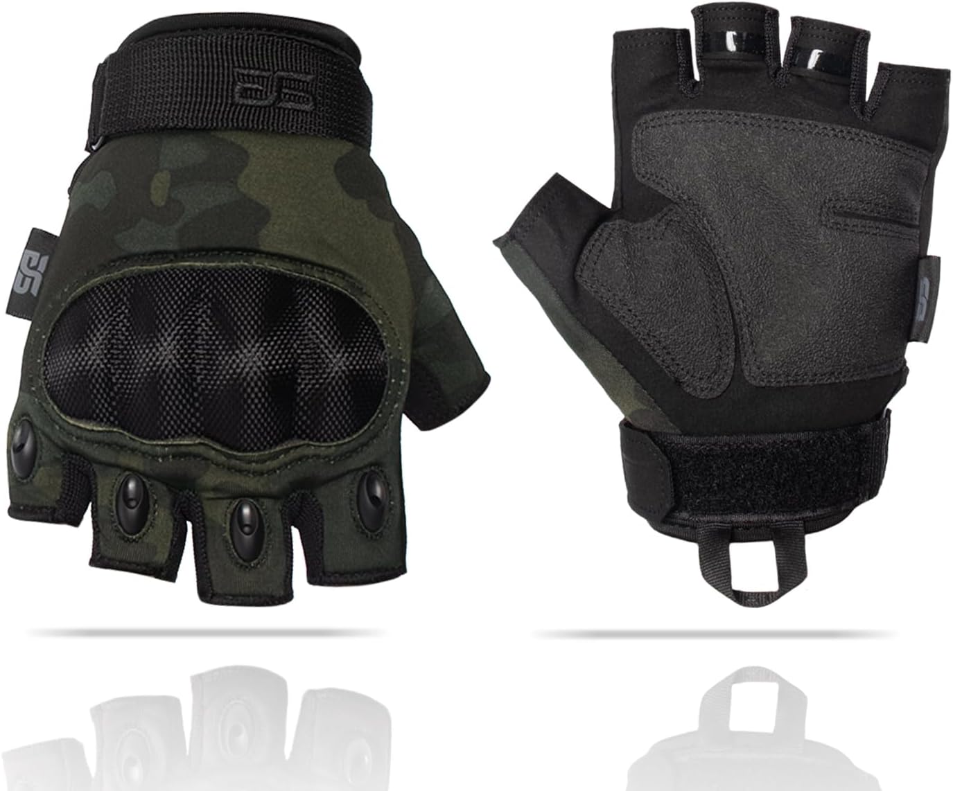 Glove Station Fingerless Knuckle Motorcycle Gloves, TACHK200