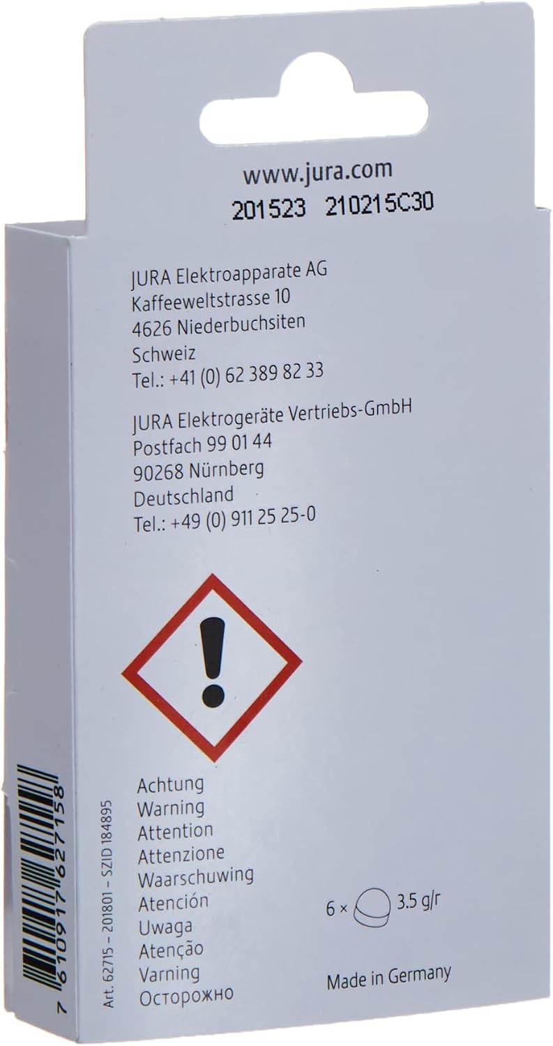 Jura 2-Phase Cleaning Tablets for Fully Automatic Coffee Machines, 25 Count