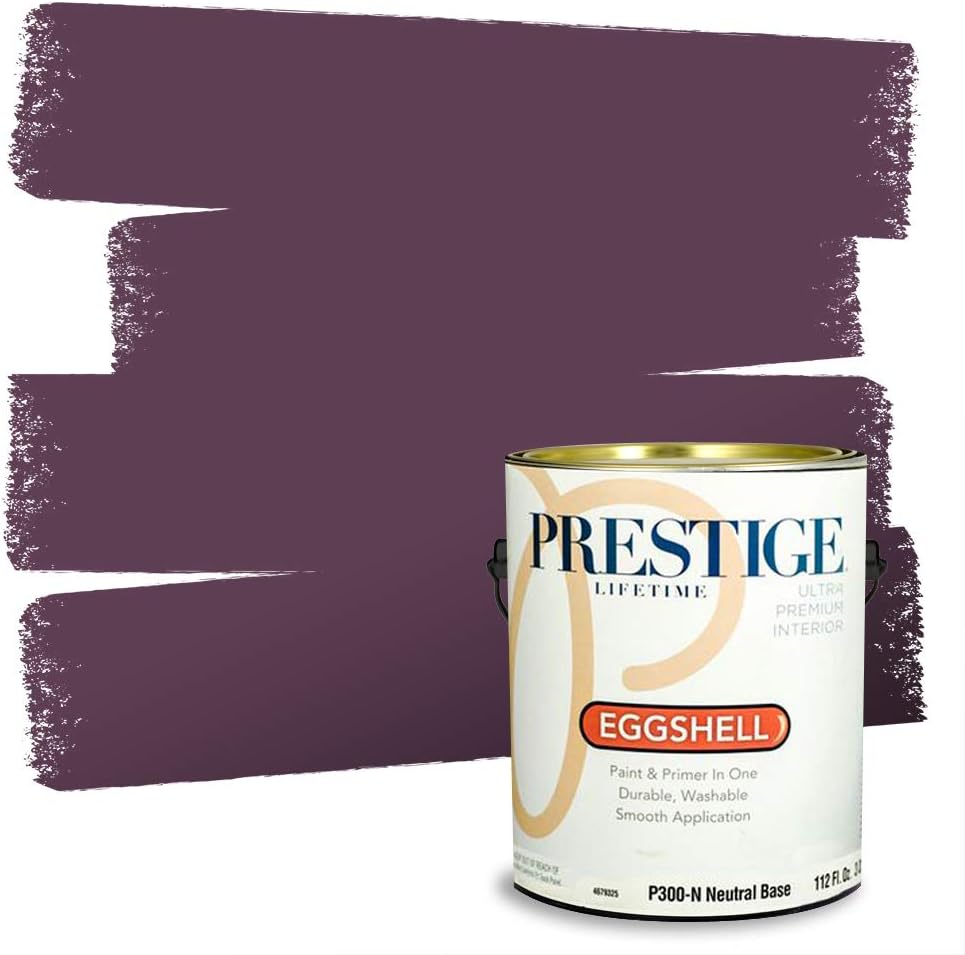 PRESTIGE Paints Exterior Paint and Primer In One, 1-Gallon, Satin, Comparable Match of Sherwin Williams* Ash Violet*
