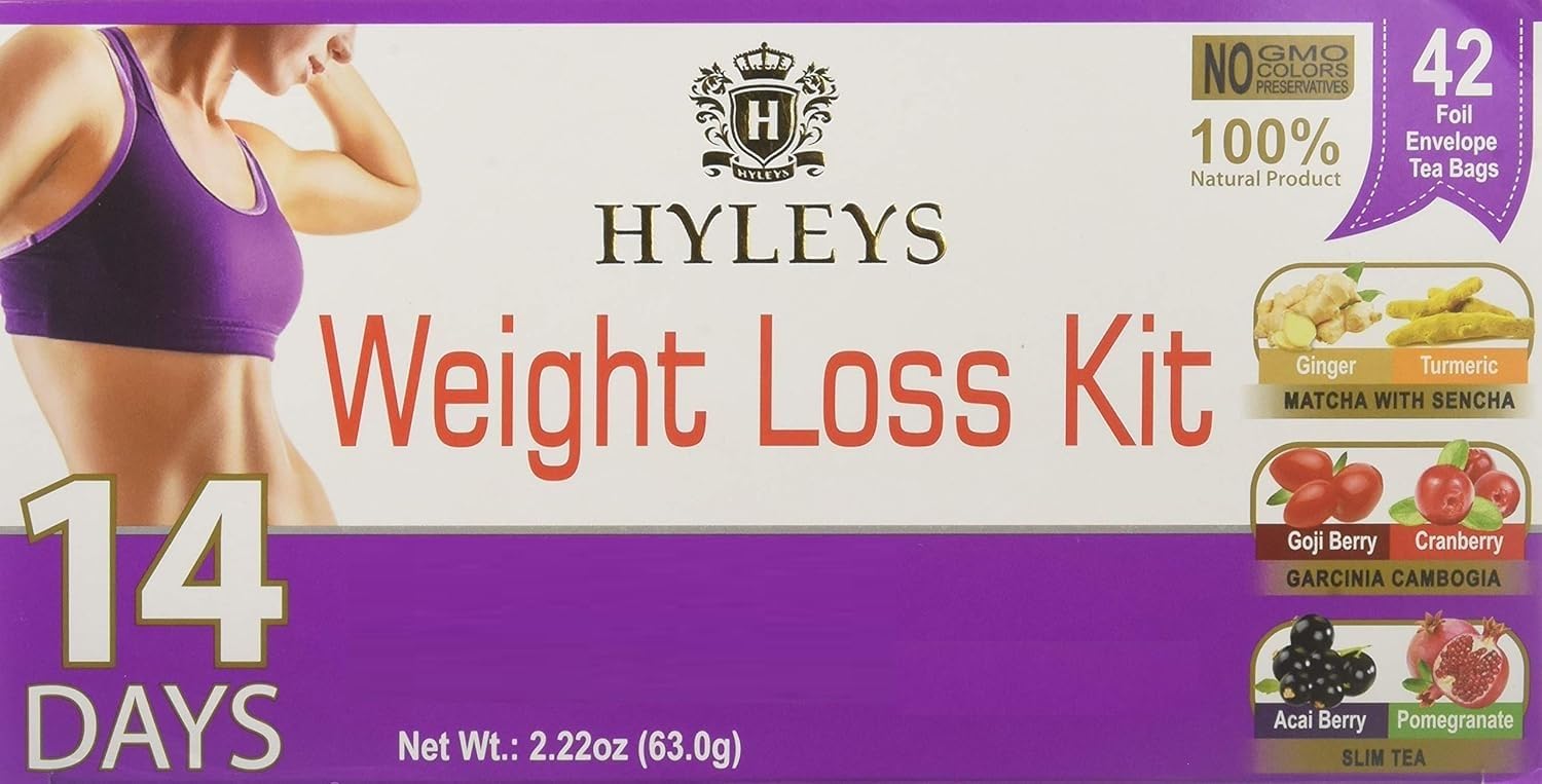 Hyleys 14 Day Weight Loss Tea, Garcinia & Matcha Green Tea, 42 Tea Bags