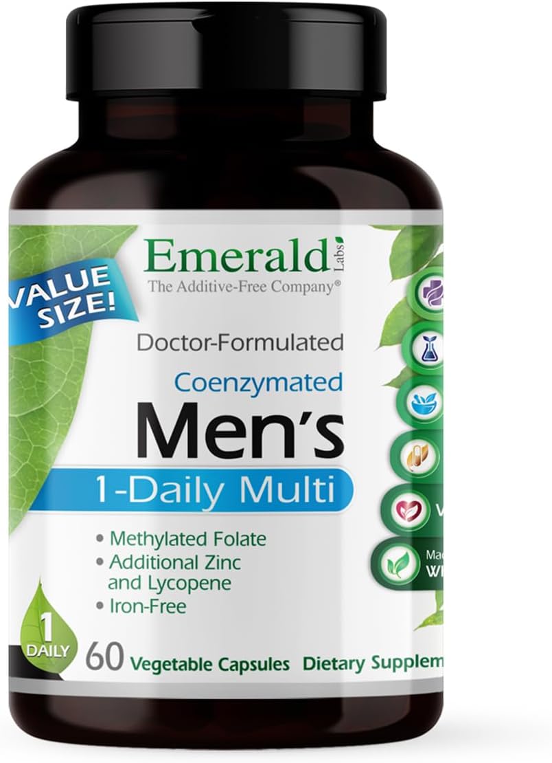 EMERALD LABS Men's 1-Daily Multi, 60 Capsules