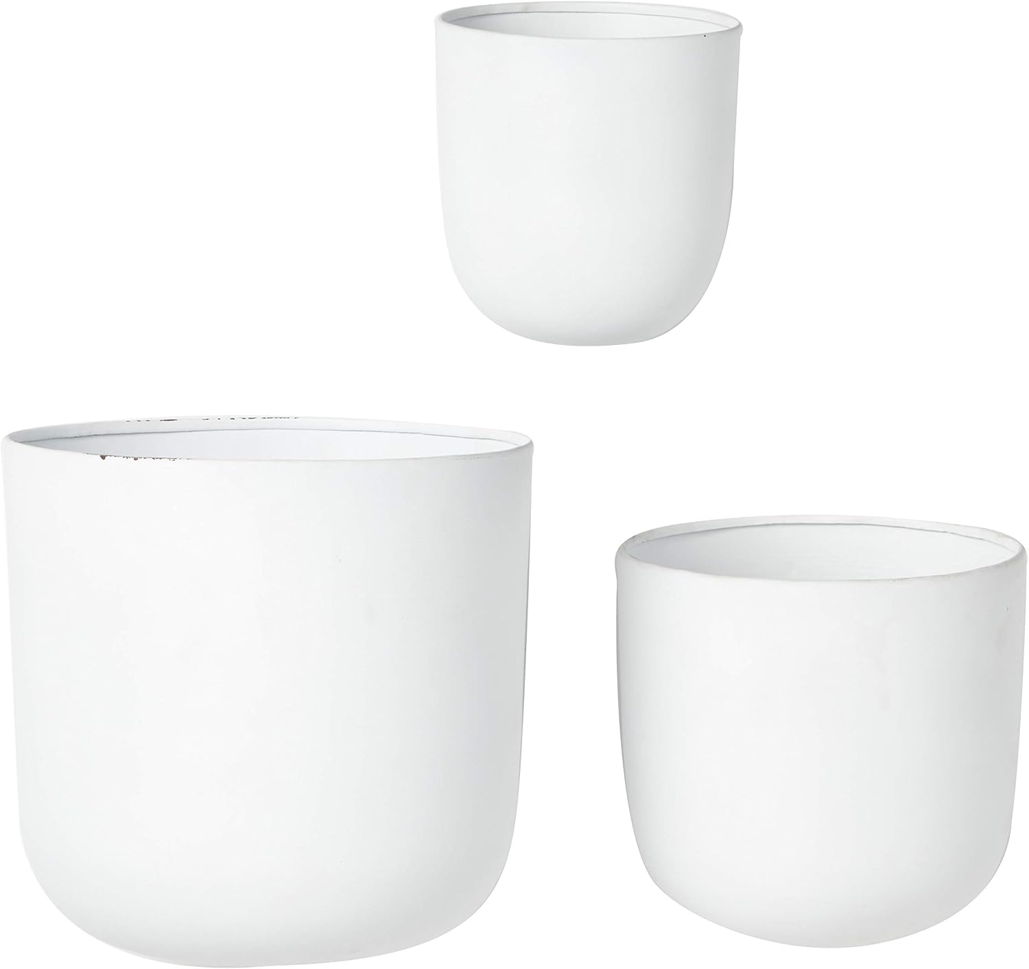 Deco 79 Metal Round Planter with Removable Stand, Set of 2 16", 13"H, Black