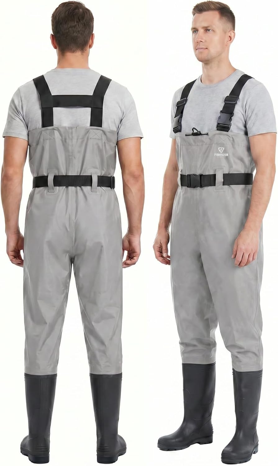 Waders for Men Waterproof Women Fishing Chest Wader with Boots | 2-Ply Nylon/PVC, for hunting & fishing, with boot hanger