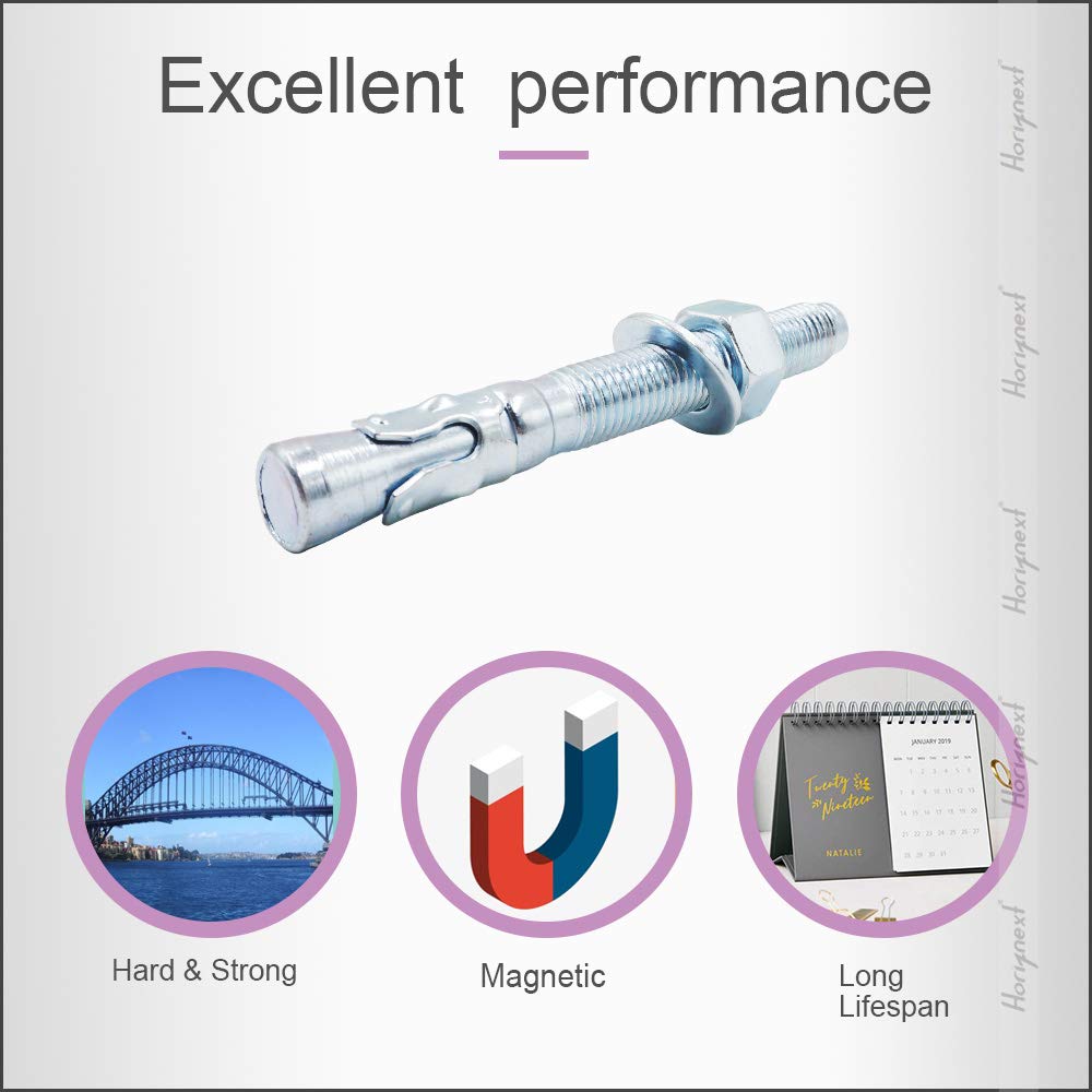 3/8 Concrete Anchors, Concrete Wall Anchors, Metal Wedge Bolts