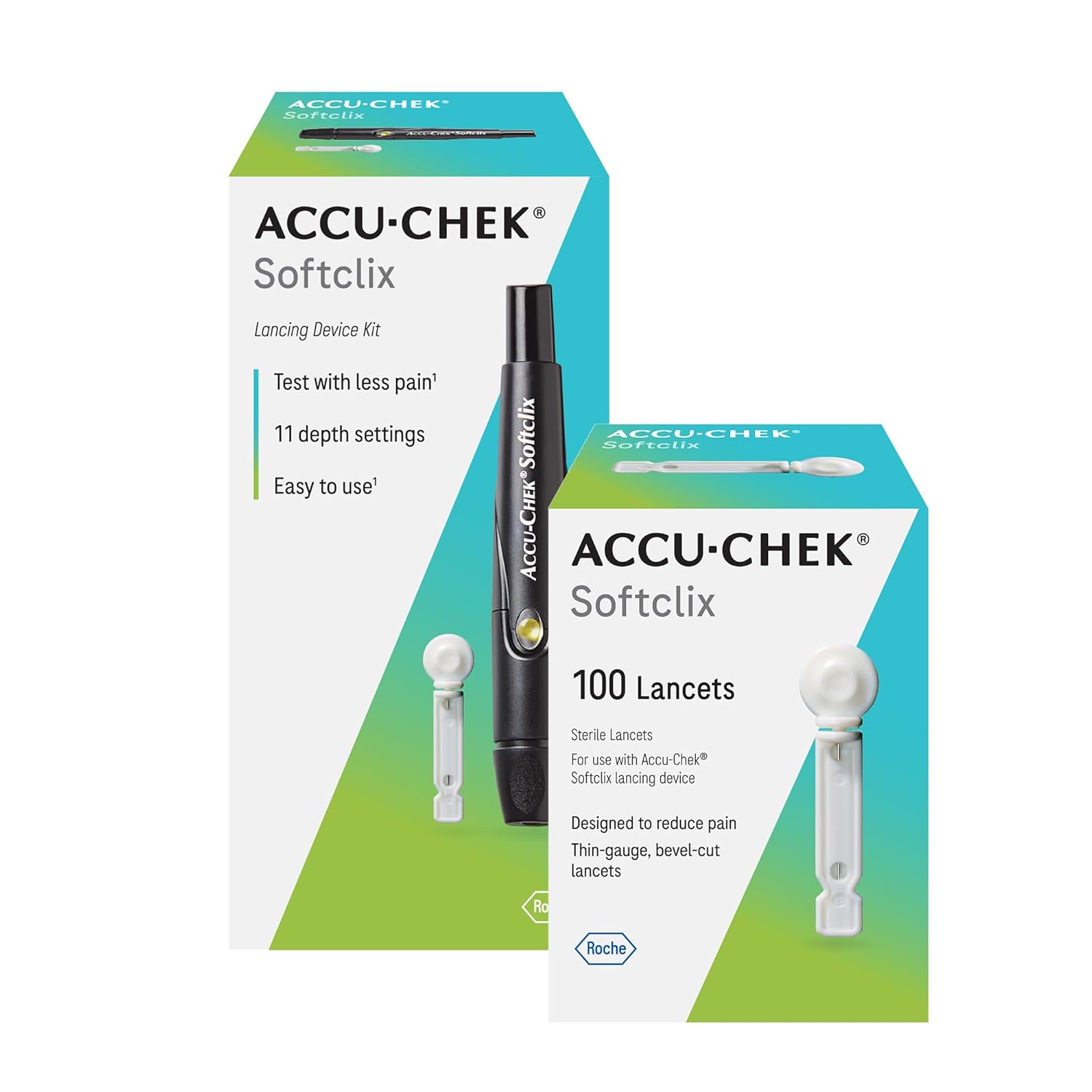 Accu-Chek Softclix Diabetes Lancing Device and 110 Softclix Lancets