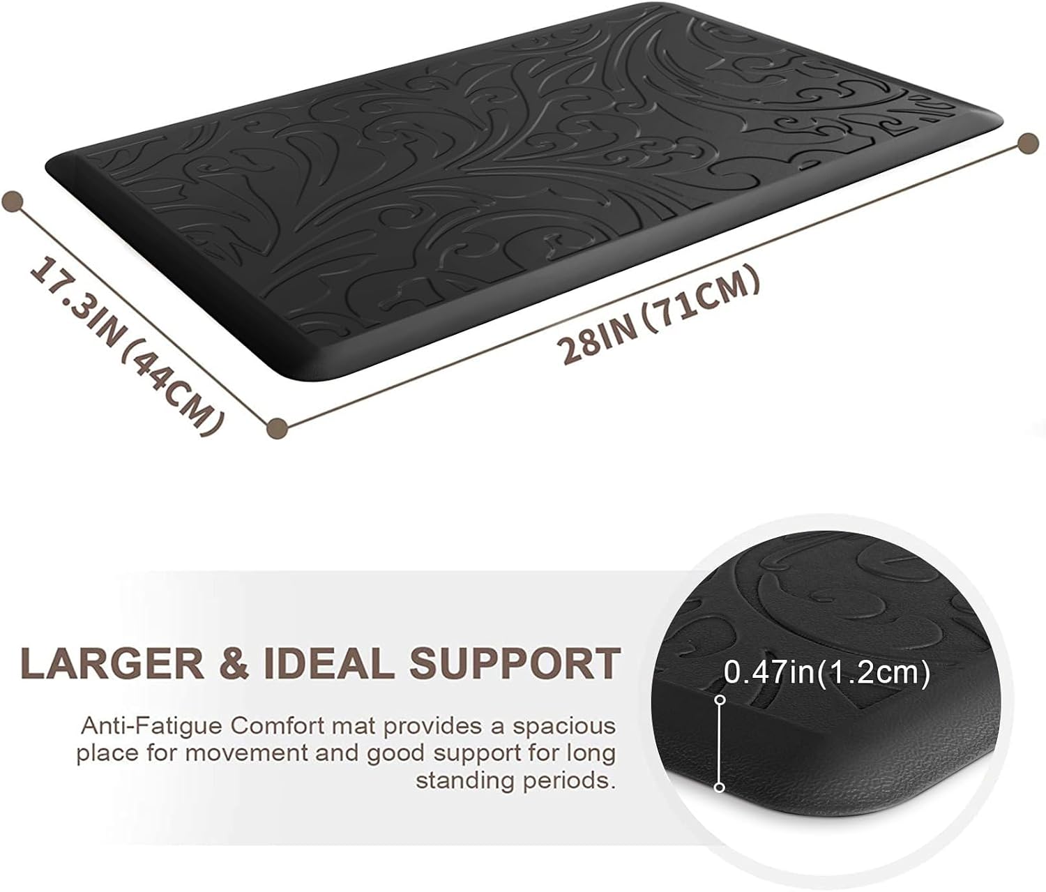 Kitchen Mat Cushioned Anti-Fatigue Comfort Standing Mat Rug for Home,Office