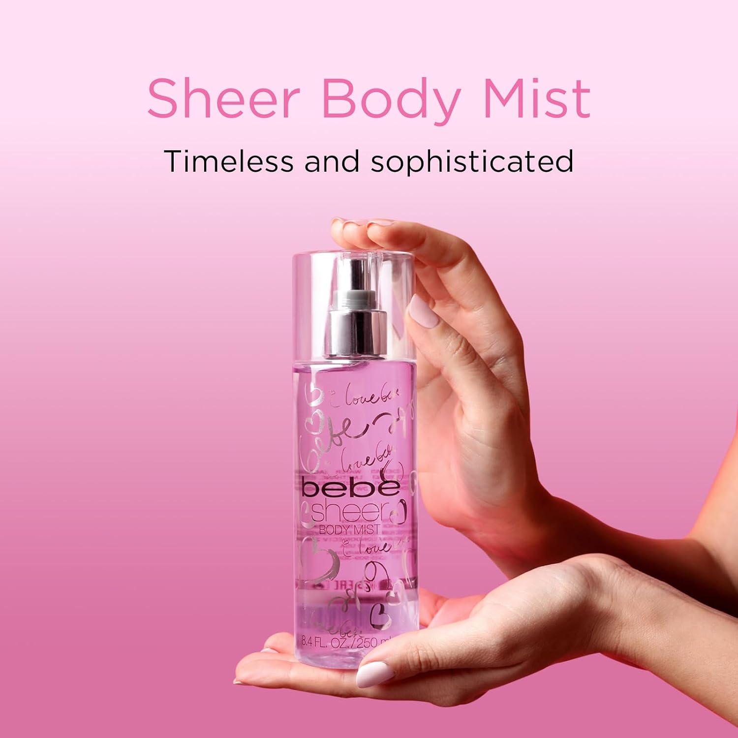Bebe Sheer Eau de Parfum Spray for Woman - Long Lasting Amber Floral Womens Fragrance - Notes of Citrus Cocktail, Pink Peony and Sandalwood Perfume for Women - 3.4 oz