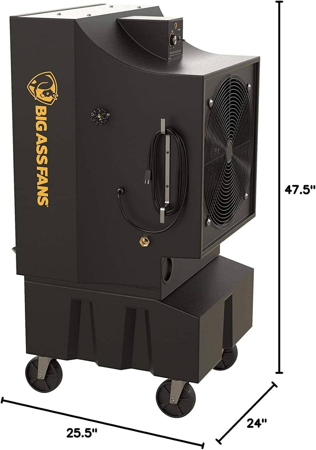 Big Ass Fans - Cool-Space 300 - Portable Evaporative Swamp Cooler, 18 Inch Diameter Fan, Indoor Outdoor Use, Continuous or Fillable 16 Gallon Capacity