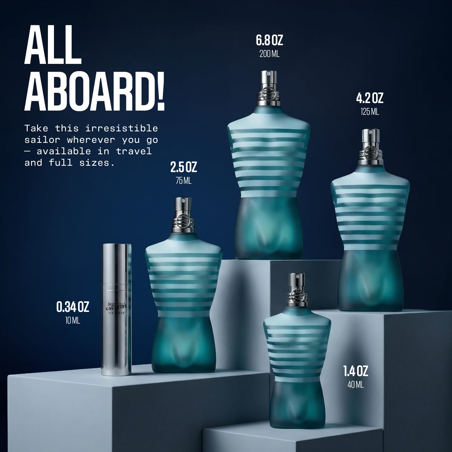 Jean Paul Gaultier Le Male Eau de Toilette - Long Lasting Amber Aromatic Cologne for Men with Fresh Mint, Lavender & Sensual Vanilla - Luxury Men's Cologne Spray