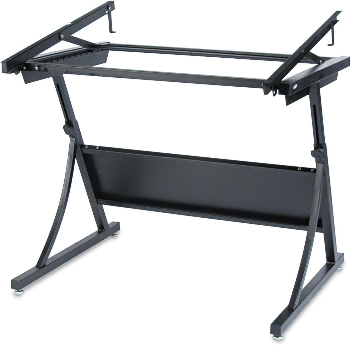 Safco 3957 PlanMaster Height-Adjustable Drafting Table for use with 3948, 3951 Table Top (Sold Separately), Black