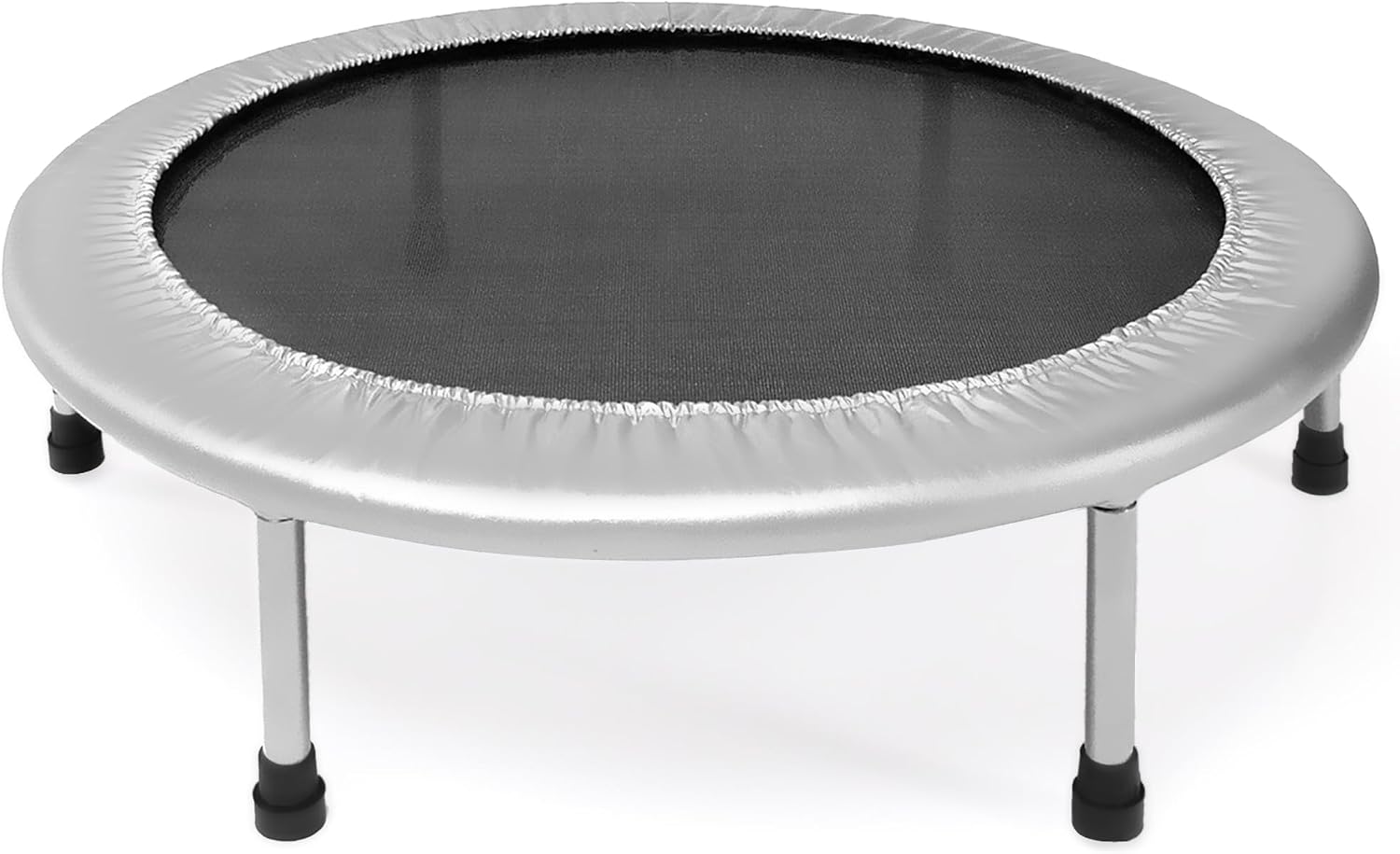 Stamina 36" Foldable Mini Trampoline Rebounder for Adults with Smart Workout App, Black - Portable Fitness Equipment for Home Gym, Cardio and Jumping Training Exercise