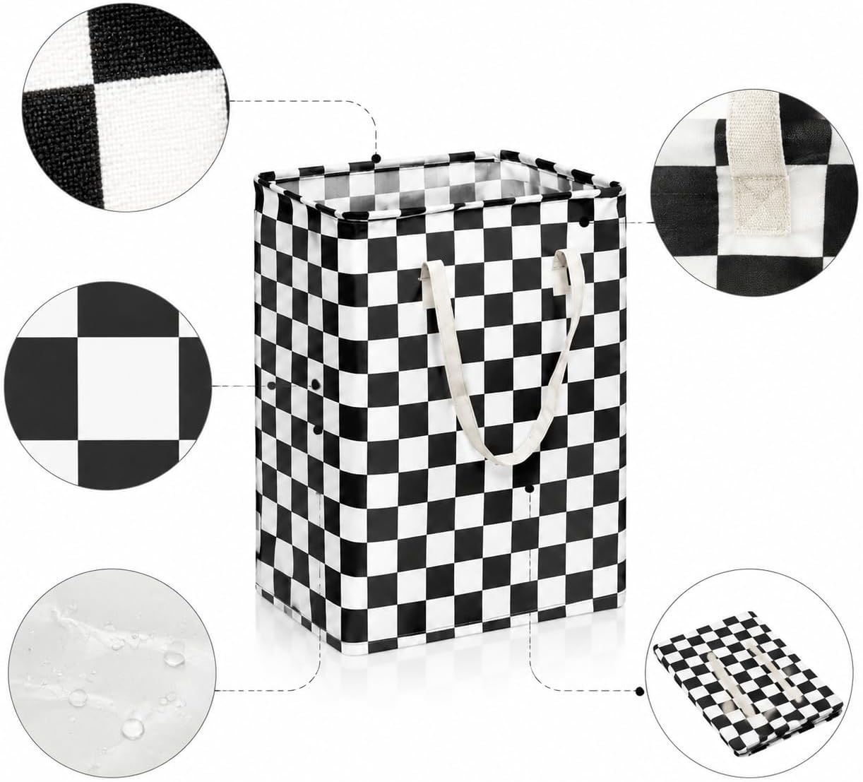 MAIZMZ Kids Hamper Storage Basket Nursery Bins Baby Gift Toy Organizer Box Laundry Basket Large Canvas Collapsible Chest for