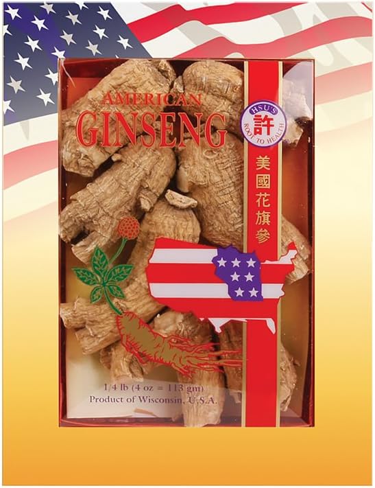 Hsu's SKU 110-4 | Short Extra Large | Cultivated Wisconsin American Ginseng Direct from Ginseng Gardens | 许氏花旗参 | 4oz Box, 西洋参, B005HSX9VM