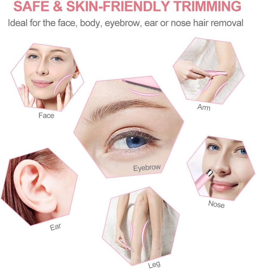 TOUCHBeauty Hair Trimmer for Face Eyebrow Nose Ear Body Hair Trimming