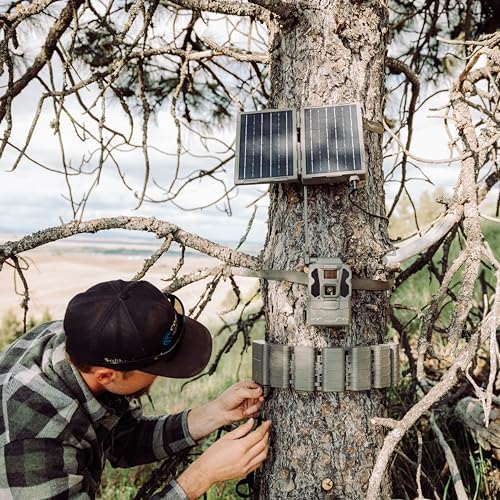 Tactacam Reveal Folding Solar Panel, 7.2W, Built-in Battery | 12V/2A output, stores energy for overnight and cloudy-day use, folds flat for transport