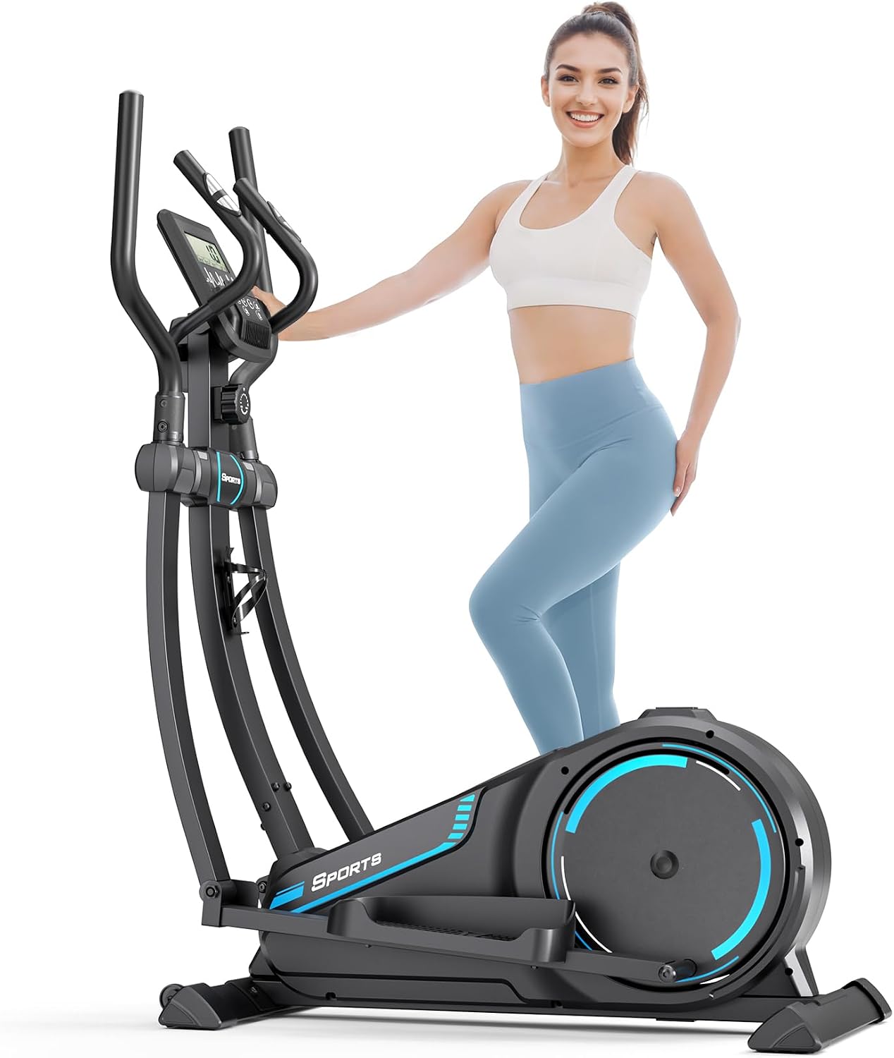 THERUN Elliptical Exercise Machine, Hyper-Quiet Magnetic Elliptical Machine for Home