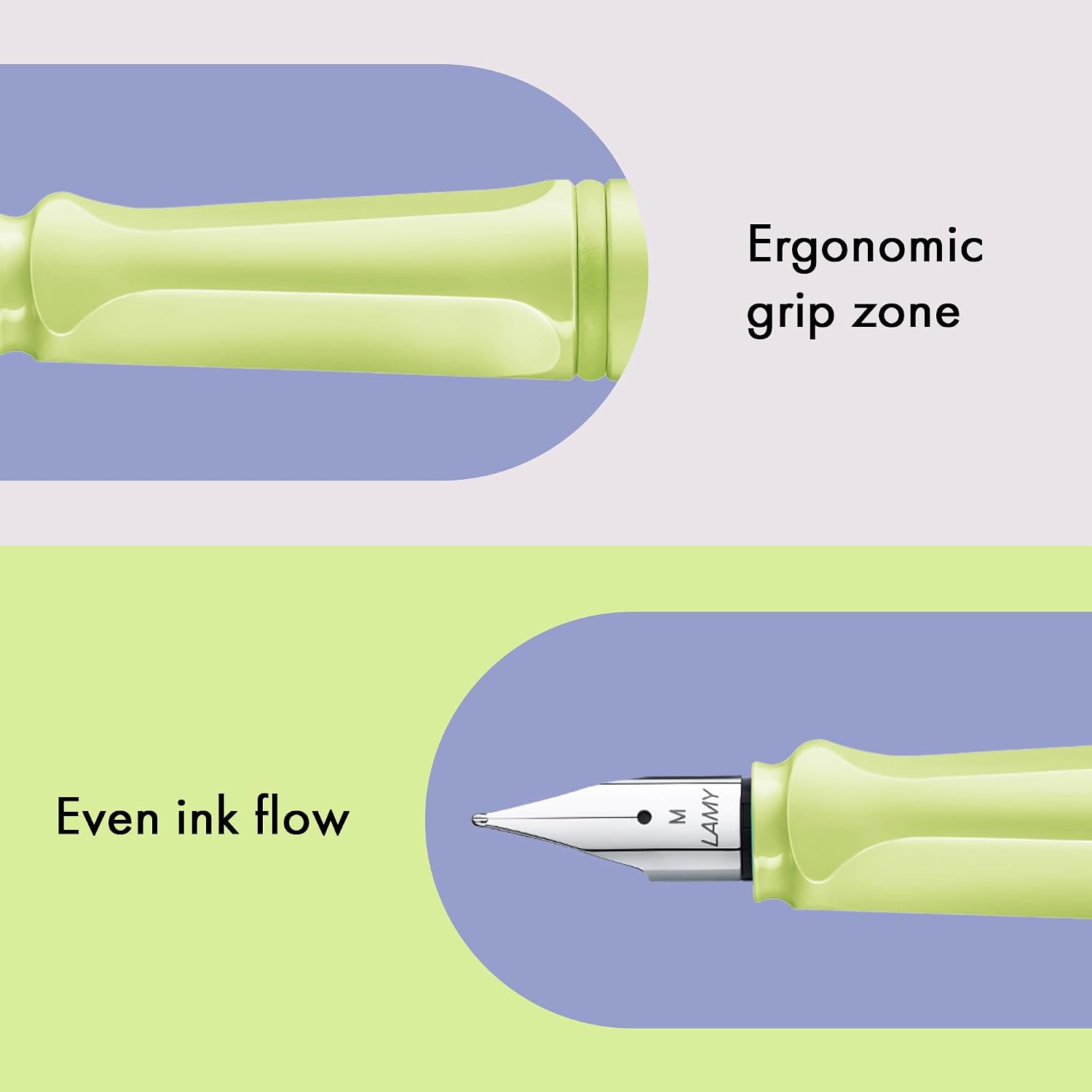 LAMY safari umbra - Fountain Pen with ergonomic grip & polished steel nib in size F - ideal for any Writing & Calligraphy - including LAMY T 10 blue cartridge - Right-Handed