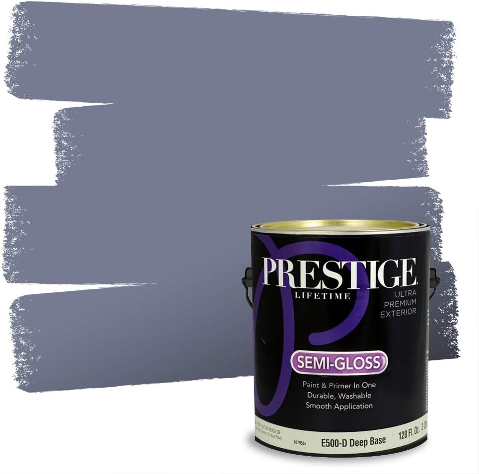 PRESTIGE Paints Exterior Paint and Primer In One, 1-Gallon, Satin, Comparable Match of Sherwin Williams* Blue Nile*